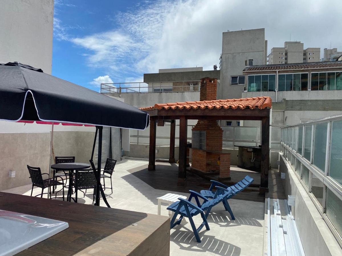 Cobertura Guaruja Apto Com Jacuzzi E Churrasqueira Exterior foto